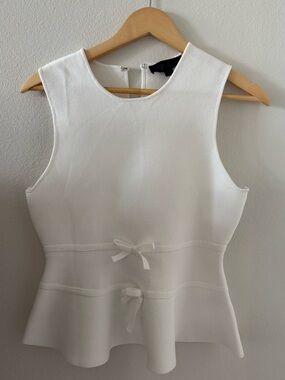 Zara Tie-Detail Peplum Knit Top